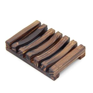 50pcs 2 Colors 11CM Vintage Wooden Soap Holder Holders Drain Tray Bathroom Shower Plate Stand Box Dish Bath