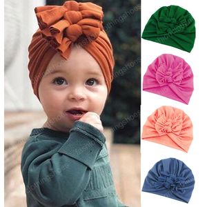 New fashion Flower Girl Headband Newborn Infant Toddler Baby bowknot turban Soft Cotton beanie headband hat kids cap Photo Props