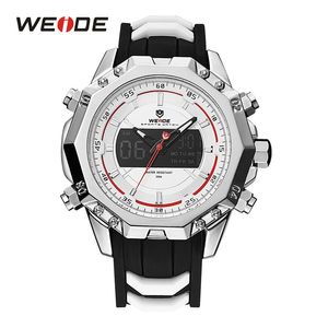 cwp 2021 WEIDE Herren-Armbanduhr mit Sport-Analog-Digital-Ziffer, Hintergrundbeleuchtung, Alarm, Silikonarmband, automatischem Datum, Quarzwerk
