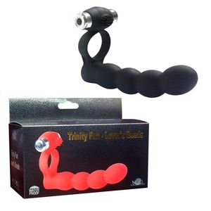 7 Geschwindigkeiten Dildo Tragbarer Vibrator Penis Vibrierender Ring Doppelte Penetration Strapon Dildo Analkugeln Klitoris Sexspielzeug