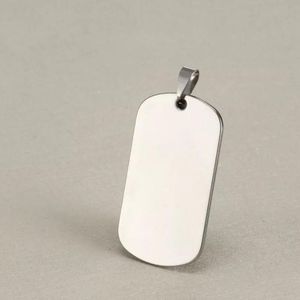 Stainless steel Army Dog Tags Mirror surface blank and laser engravable thickness 1.8mm pendants LX7445