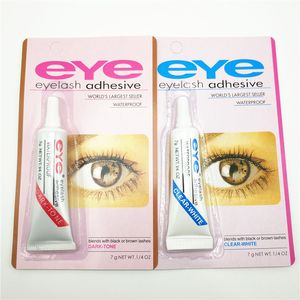 Dark & White Eye Lash Glue Makeup Adhesive Waterproof False Eyelashes Adhesives with packing Practical Eyelash