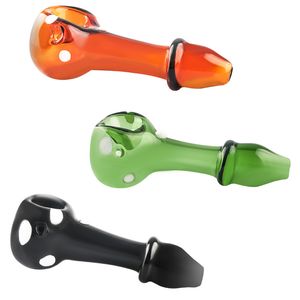 Y171 Smoking Pipe About 4.1 Inches Tobacco Spoon Bowl Colorful Tube White Dots Dab Rig Glass Pipes