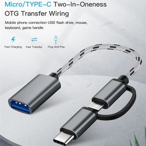 2 in 1 USB3.0 OTG Cable Type C Micro usb to USB 3.0 Adapter USB-C Data Transfer Cable