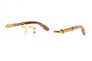 Novo Muti-Color Euro-Am Hot Rimless Frame C Luxury Lightweight Perguas Unissex Sunglasses UV400 aro retangular para óculos de prescrição Caixa de estrutura completa