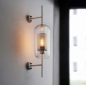 Industriell stil Retro vägglampor Vintage Creative Concise Glass Light Kitchen Restaurant Loft LED Wall Sconce Myy