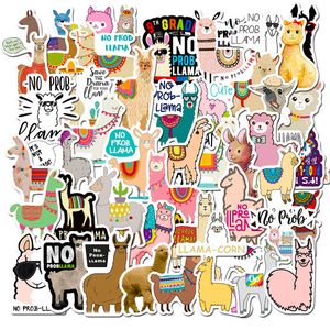 50 Pcs Graffiti Skateboard Stickers Alpaca Animals For Car Laptop Fridge Helmet Stickers Pad Bicycle Bike Motorcycle PS4 Notebook Guitar Pvc Decal