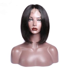 13x4 Glueless Bob Wig Indian Straight Short Lace Front Human Hair Wigs For Black Women Pre Plucked With Baby Hair Remy Hai