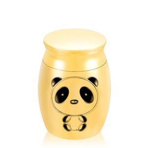 Sevimli Panda Mini Kremasyon Kolye Urns Cenaze Urn Küller için Cenaze Urn Tutucu İnsan Evcil Hayvanları Köpek Kedi 30x40mm için küçük hatıra