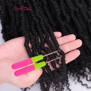 PASSION NEW Bomb Twist intrecciare i capelli Trecce all'uncinetto pre-avvolte Estensione dei capelli sintetici Ombre Spring Twist Ricci crespi per le donne afro