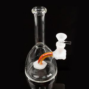 Cam Su Bongs Gökkuşağı Oil Teçhizat Dab Rig 7.3 inç Cam Su Borusu Sigara İçmek İçin 14mm Cam Kase