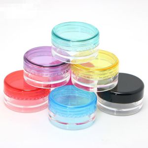 5G 5ML alta qualidade Esvaziar Limpar Container Jar Pot Com Preto tampas para Pó Creme Loção Lip Balm / Gloss Cosmetic Amostra