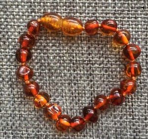 Baby Teething Amber Bracelet for Boys Girl Best Women Ladies Gift Natural Baltic Amber Jewelry Adult Anklet Sizes 13-23cm