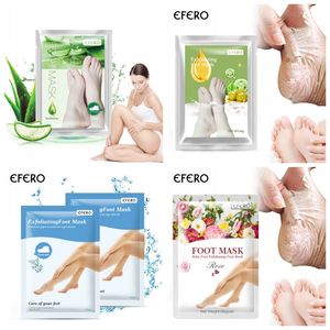 Efero aloe removedor de pele removedor de pele máscara esfoliante pés máscara meias para pedicure peeling máscaras mortas pele de pele 2 pcs = 1pair