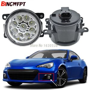 2pcs/pair Fog Lamp Assembly Super Bright LED Fog Light 9 piece chips white yellow For Subaru BRZ 2013-2017