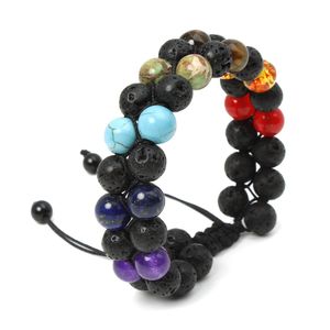 Natural Stone Beads Braided Rope Bracelet for Men Women Yoga Meditation Braclet Hand Jewelry Beads Bracelet