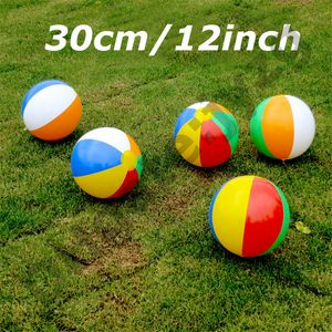 30cm/12inch Inflatable Beach Pool Toys Water Ball Summer Sport Play Toy Balloon Outdoors Play In The Water Beach Ball Fun Gift