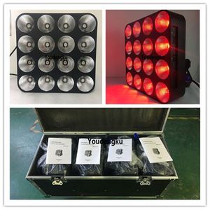 4PCS / Lot Stage Light 16x30W LED Disco Light Matrix Blinder Panel 4x4 3In1 RGB LED-matris strålkastare med flygväska