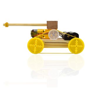Trä Elektrisk Tank Toy Science Experiment Montering Modell Kit Creative Gifts för Boys Kids Teens Brain Development School Supplies