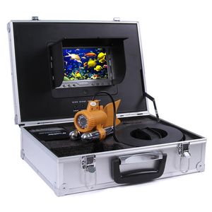 CR110-7 Sistema di telecamere per la pesca subacquea con monitor LCD da 7 pollici 12 pezzi Telecamera a doppia asta LED bianca - Spina 100M 230V AU