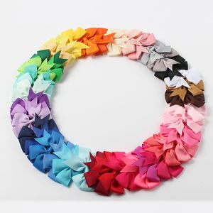 40 colori per capelli clip fiocco capelli accessori per capelli delle ragazze dei bambini del bambino della fascia delle ragazze della forcella dell'arco fiore tornante WCW471