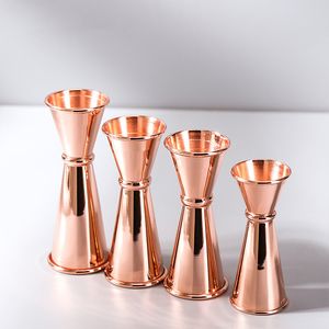 30/60ml Stainless Steel Measure Cup Cocktail Shaker Dual Shot Drink Spirit Measuring Cups Jigger With Graduated Bar Tool 4 Colors DBC BH3207