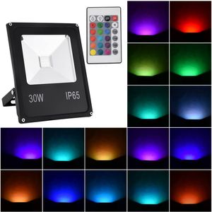110V 30W 50W LED Floodlights Lighting Outdoor Waterproof Color RGB Projection Lamp For Lamps