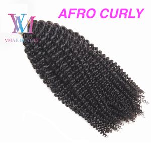 VMAE 100% obearbetad indisk remy Virgin Tape i naturlig färg 4a 4b 4c Afro Kinky Curly 100g Cuticle inriktade mänskliga hårförlängningar