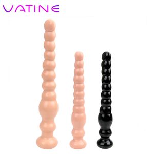 Vatine Butt Plug Grande Dildo Masturbazione Super Long Anal Plug Prostata Massaggio Ano Cortile Perline Giocattolo del sesso per donna e uomo Y190716