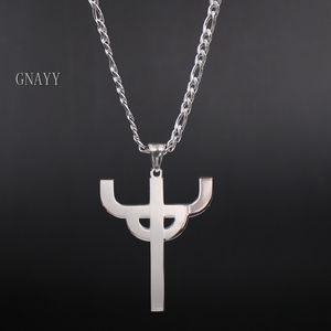 Melhor jóias 32 * 42mm tamanho Gothic Punk Judas Priest Colar de Aço Inoxidável Dos Homens Quentes Pingente Favorito logotipo símbolo Charme Amuleto
