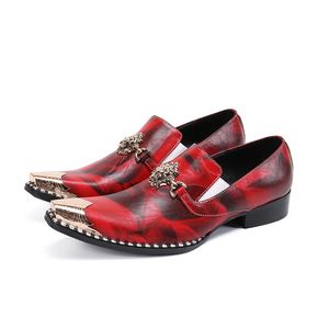 BATZUZHI Handmade Men's 7707 Ponto Ferned Toe Leather Sapatos para homens Party e Wedding Sapato Masculino