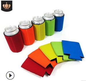 Many colors Blank Neoprene Foldable Stubby Holders Beer Cooler Bags For Wine Food Cans Cover