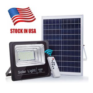 High Quality 40W Solar Powered Panel Led Remote control Flood Lights outdoor floodlight Garden outdoor Street light