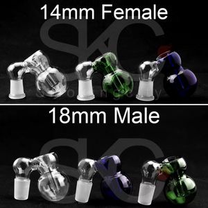 Glass Bubbler Ash Catcher bowl 10mm 14mm 18mm Male Female Percolator Recyler For Dab Rigs Water Bongs Pipes