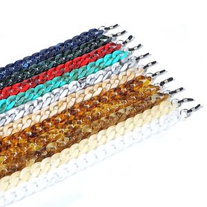 Wholesale 2PCS Hotsale Euro-Am Multi-color Acrylic string lightweight Beaded Eyewear Chain Vintage Glasses rope chain factory outlet