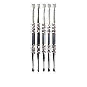 Stainless Steel Carving Tool Concentrate Dab Wax Pen Dabber Double-Sided Spear Point & Smoother Scoop Clay Sculpting Tools