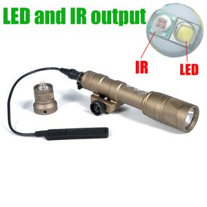 Тактический фонарь Sf M600v-ir Scout, светодиодный белый свет и ИК-выход, охотничье ружье, фонарик 400 люмен, подходит для рейки Weaver 20 мм