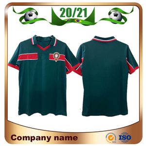 1998 Versão Retro Marrocos Camisas de Futebol 1998 Copa do Mundo Home HADJI OUAKILI NEQROUZ Camisa de futebol BASSIR ABRAMI uniforme de futebol