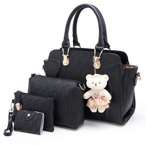 Designer-2018 neue fünfteilige Verbundtasche Damen echte PU-Handtasche und Vintage-Briefträgerhandtasche Schultertasche Beuteltasche Kostenloser Versand