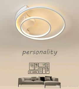 調光対応の現代の天井灯の円天井シャンデリア2リングのリモコン屋内照明リビングルームの寝室レストラン