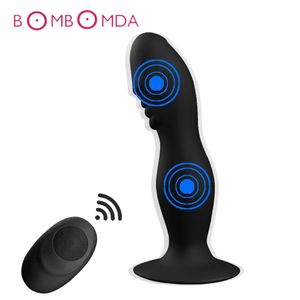 Seks Masajger Wireless uzak Dido Vibratör Erkekler için Anal Fiş Prostat Masaj Emme Kupası Stimülatörü Yetişkin Seks Oyuncakları Adam Mastürbator Uzaktan Y200411