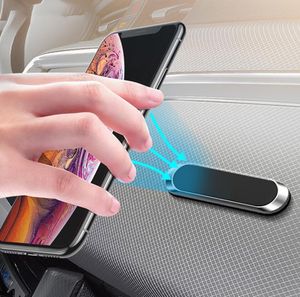 Bussiness Metal Strip Magnetisk biltelefonhållare Klistermärke Mobil Stativfäste för iPhone SE 2 XR 11 Xiaomi Samsung Huawei F6