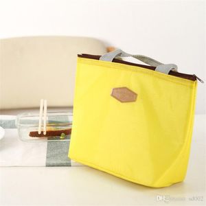Ao Ar Livre Portátil Enrole isolamento térmico Pure Color Lunch Box Bag High Capacity Picnic folha de alumínio Pacote Zipper Hot Sale 3rlb1