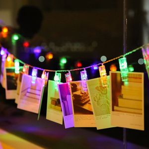 LED Photo Clip Strings Light Wall Hanging Card Picture Clips String for Christmas Party Wedding Valentines Decoration Lamp