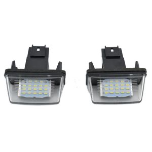 1 par LED -nummer registreringsskyltbelysning 18SMD Ingen felfri glödlampa för Peugeot 206 207 306 307 406 407 för Citroen C3 C4 C5