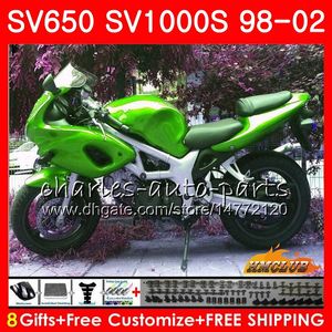 본체 스즈키 SV650S 용 SV400S SV1000S 98 99 00 01 02 26HC.20 SV 650S 400S 1000S 펄 그린 SV650 SV400 S 1998 1999 2000 2001 2002 페어링