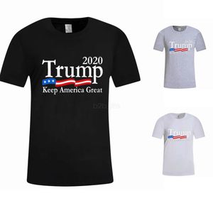 Erkekler Donald Trump 2020 T-Shirt O-Boyun Kısa Kollu Gömlek ABD Bayrağı Amerikan Büyük mektubu Üstleri Tee Gömlek Tutmak LJJA2661