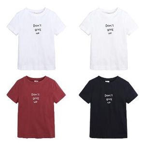 Baby Boy Clothes Kids Summer Solid T-shirts Short Sleeve Loose Tops Cotton Casual Shirts Toddler Boutique Tee Letter Print Blouses DZYQ5365