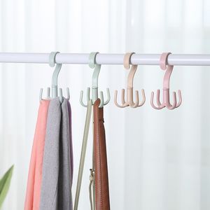 Multifunction 360 Degrees Rotate Four Claws Hooks Dry Wet Dual Use Towel Hanger Home Clothes Shoes Sundries Organizer Rack Holder DBC BH3584