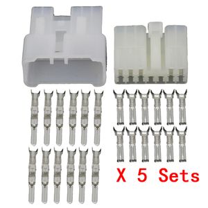 5 Sets 12-poliger Kfz-Stecker mit Klemme, geeignet für Toyota Car-Audio-Kabelbaum, 12P Stecker und Buchse DJ7121-2.3-11/21